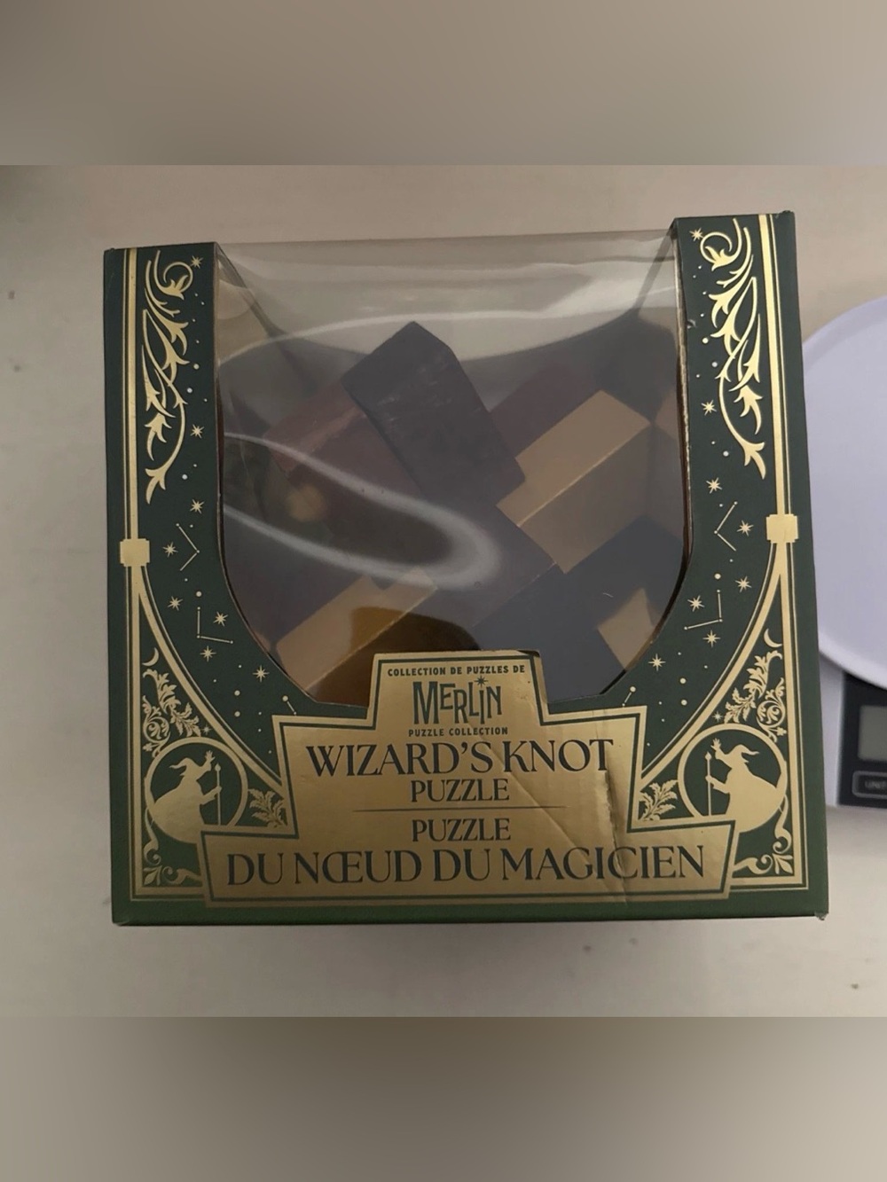 Merlin Wizard's Knot Puzzle - Green & Gold Packaging new in box